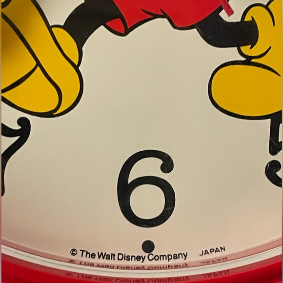 Vintage Mickey Mouse Lorus Quartz Wall Clock Japan The Walt Disney Company Works - Picture 6 of 10